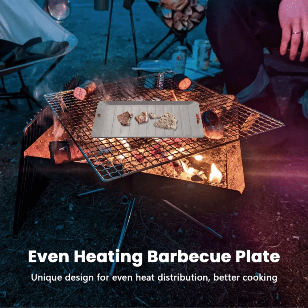 Camping Cooking Lightweight - Durable Titanium Camping Grill Pan Lightweight