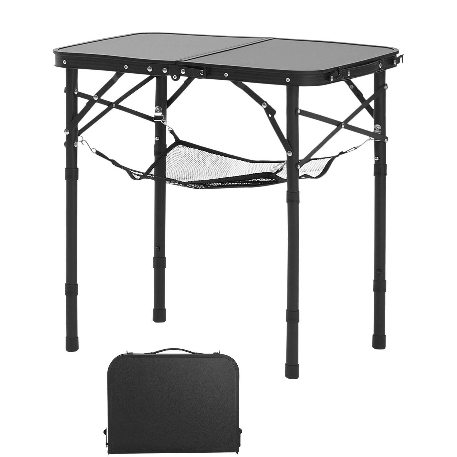 Camping Cooking Lightweight - Folding Camping Table, Adjustable Height Portable