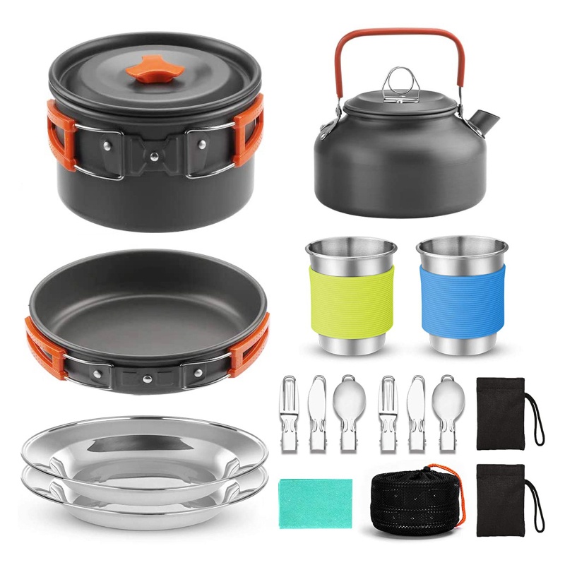 Camping Cooking All In One - Camping Cookware Set Outdoor Cooking Equipment