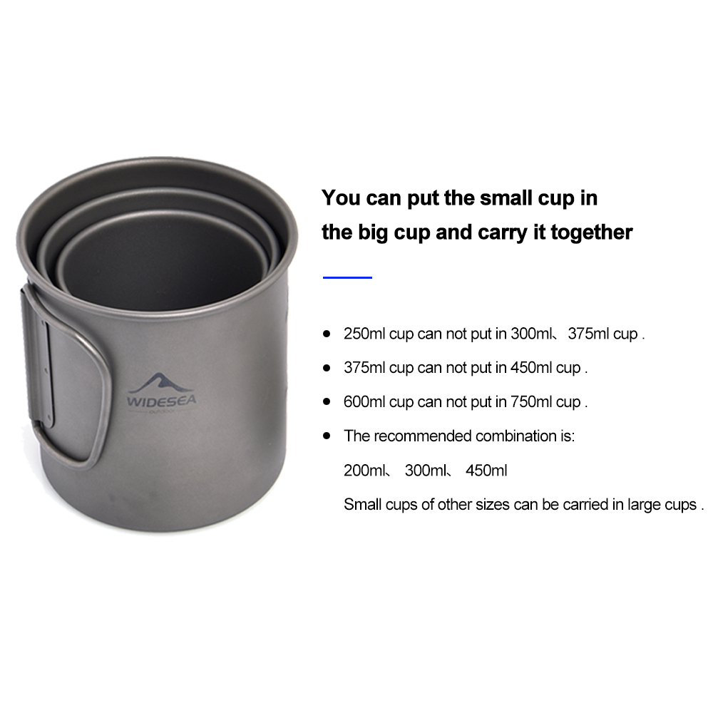 Widesea Camping Mug Titanium C - Camping Cooking Set Jetboil ulasan dan harga