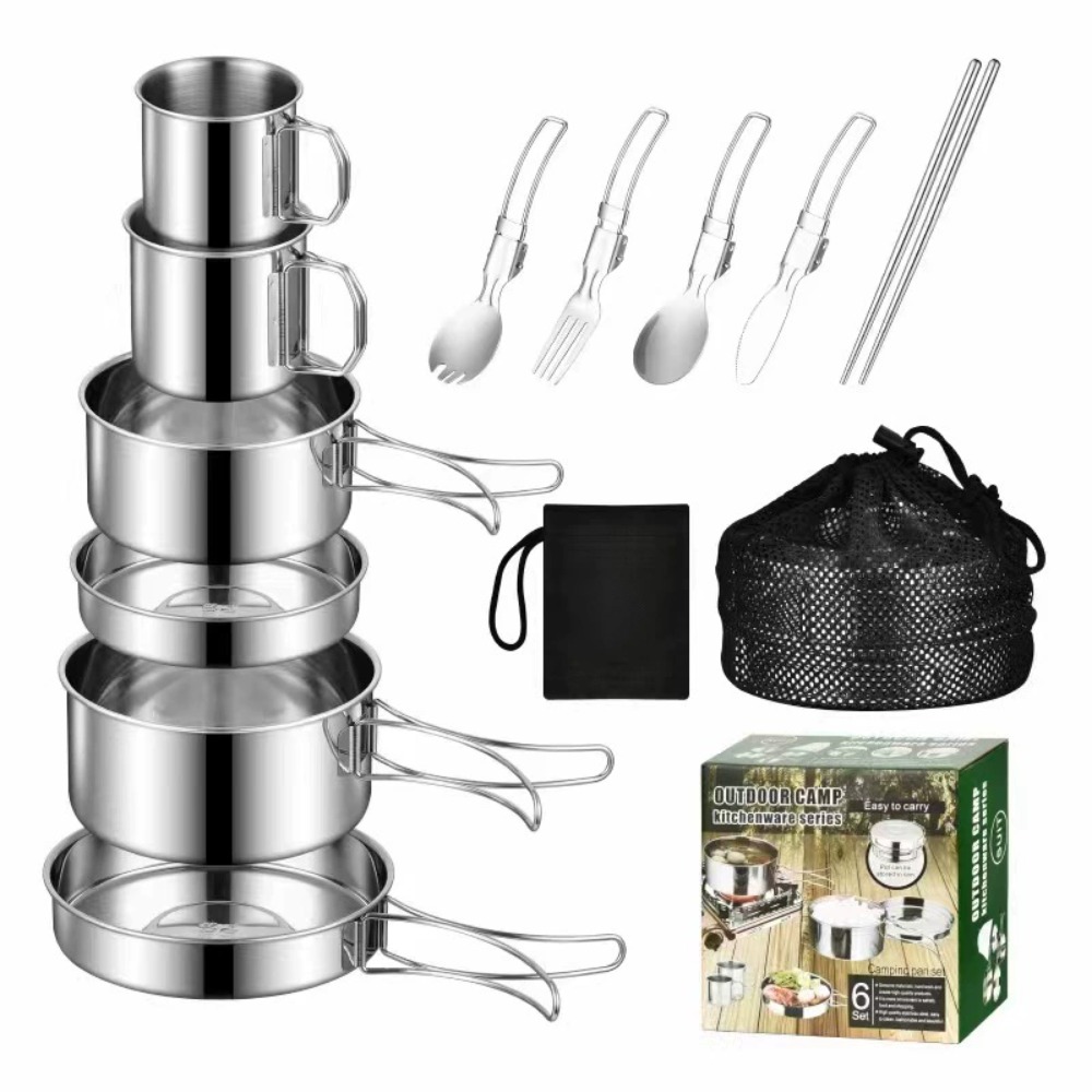 12PCS Adventure Camp Cook Set  - Camping Cooking Pots And Pans Set ulasan dan harga
