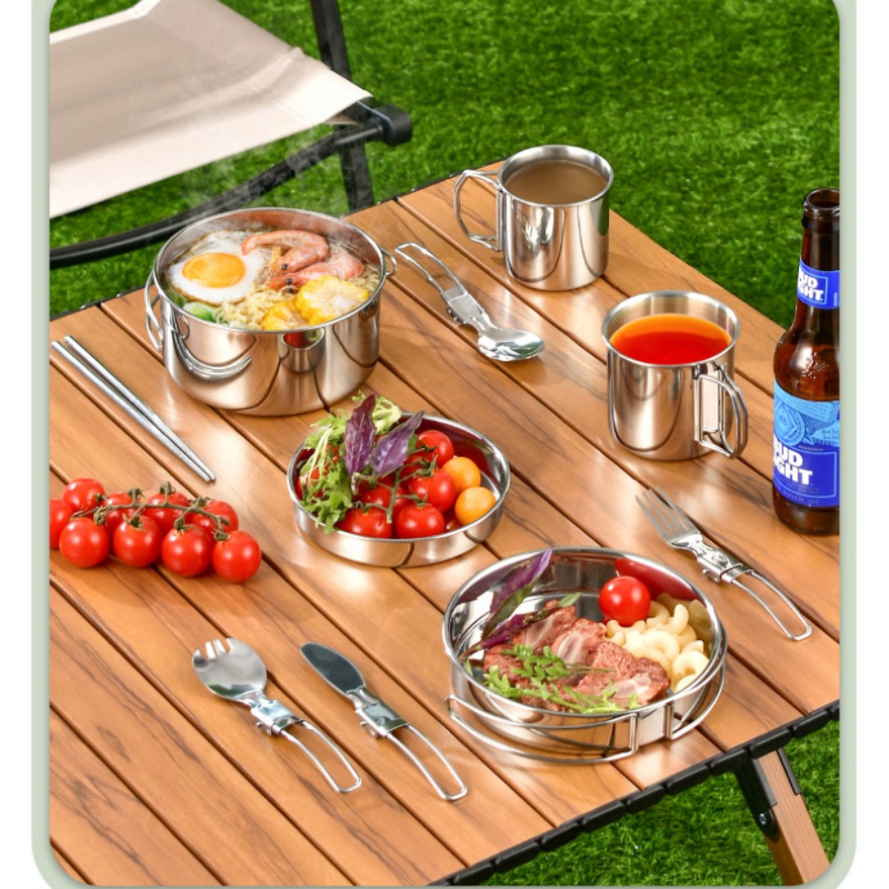 12PCS Adventure Camp Cook Set  - Camping Cooking Pots And Pans Set ulasan dan harga