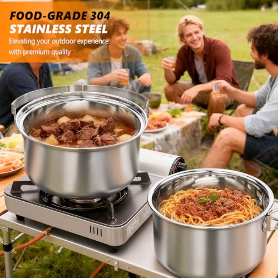 Camping Cookware Set, Lightwei - Camping Cooking Mess Kit ulasan dan harga