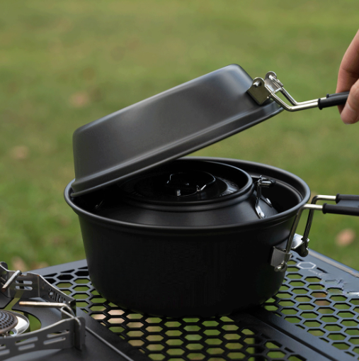 Lightweight Aluminum Alloy Cam - Camping Cooking Pots And Pans Set ulasan dan harga