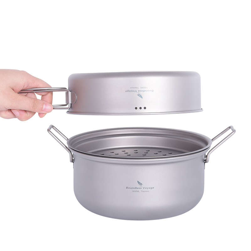 Boundless Voyage Titanium Stea - Camping Cooking Pots And Pans Set ulasan dan harga