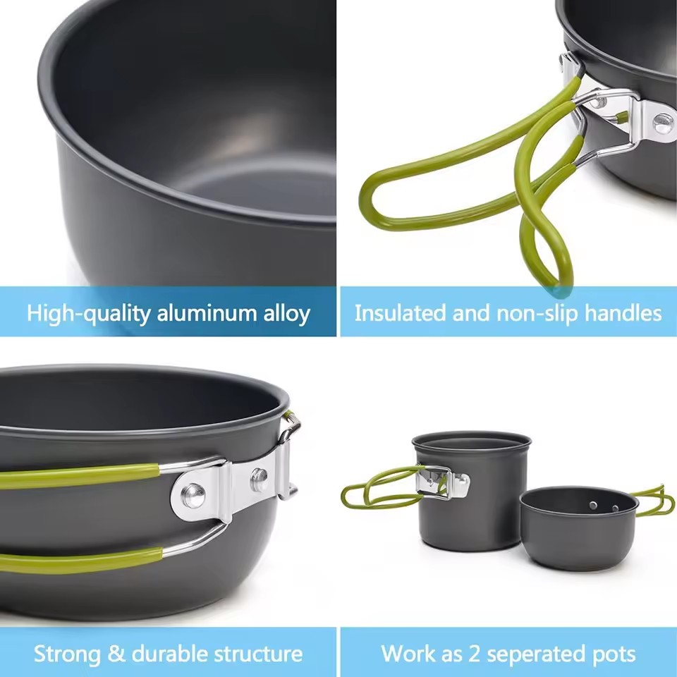 Ultralight Camping Cookware Me - Camping Cooking Mess Kit ulasan dan harga