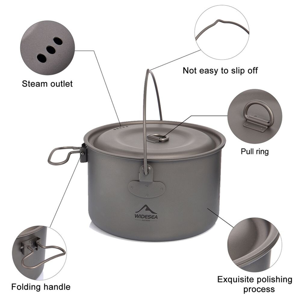 Widesea Camping Tableware Tita - Camping Cooking Pots And Pans Set ulasan dan harga