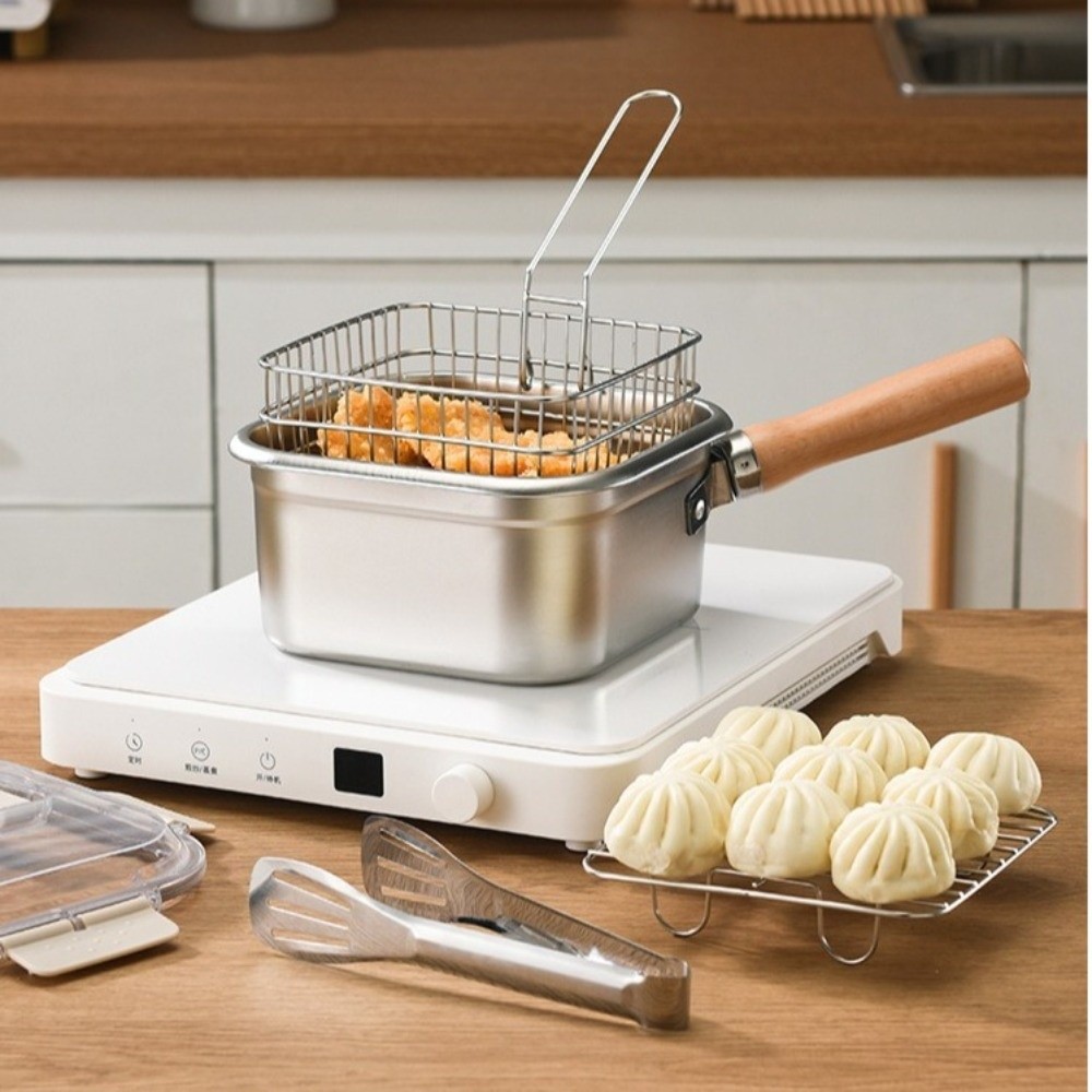 Portable Stainless Steel Fryin - Camping Cooking Pots And Pans Set ulasan dan harga
