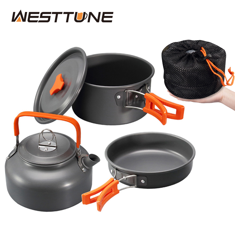 WESTTUNE Camping Cookware Kit  - Camping Cooking Pots And Pans Set ulasan dan harga