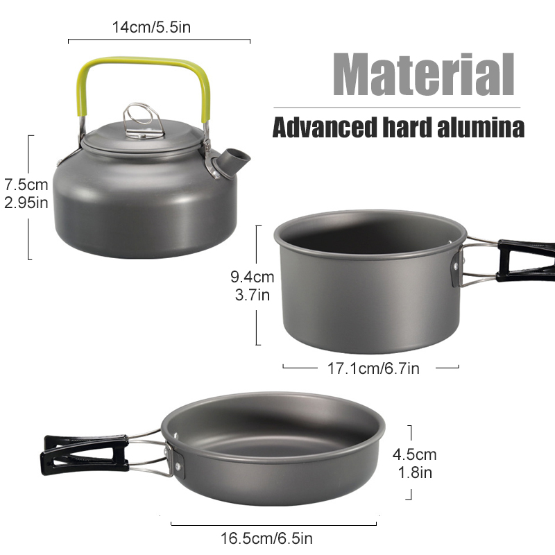 WESTTUNE Camping Cookware Kit  - Camping Cooking Pots And Pans Set ulasan dan harga