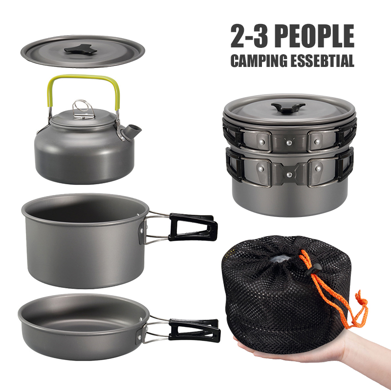 WESTTUNE Camping Cookware Kit  - Camping Cooking Pots And Pans Set ulasan dan harga