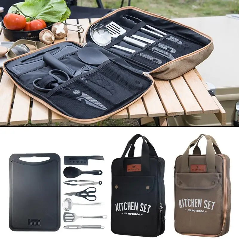 8pcs Camping Kitchen Cookware  - Camping Cooking Set Jetboil ulasan dan harga
