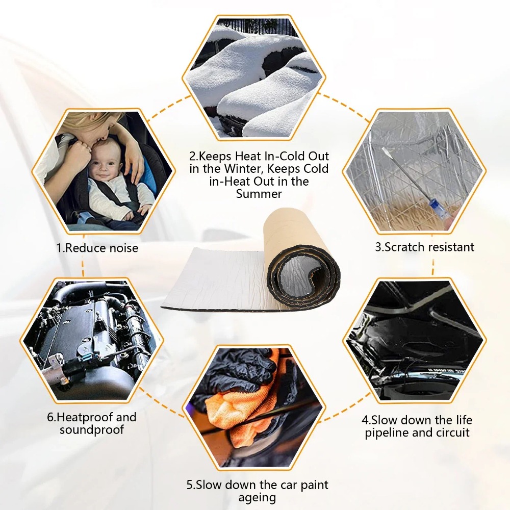 5/10MM Sound Deadener Heat Ins - Aluminum Foil Heavy Duty ulasan dan harga