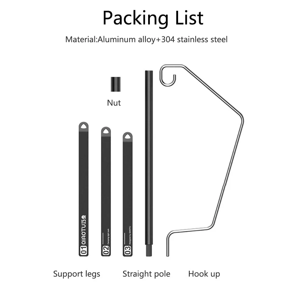 Detachable Lantern Stand Light - Camping Cooking Tripod ulasan dan harga
