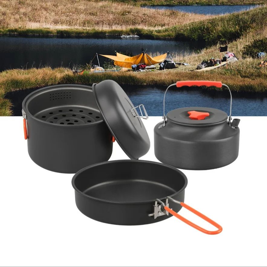 Outdoor Cookware Set Camping C - Camping Cooking Pots And Pans Set ulasan dan harga
