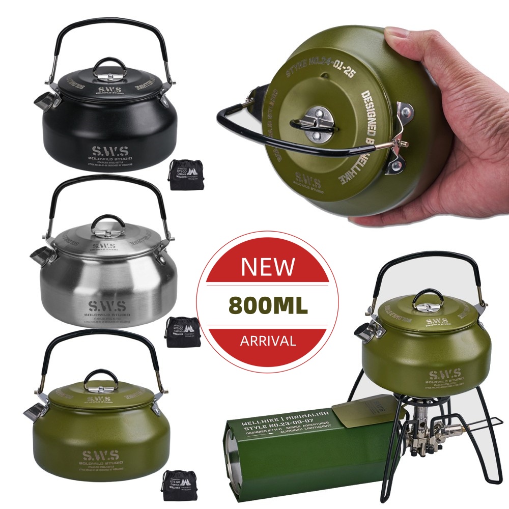0.8L Outdoor Camping Kettle wi - Camping Cooking Lightweight ulasan dan harga