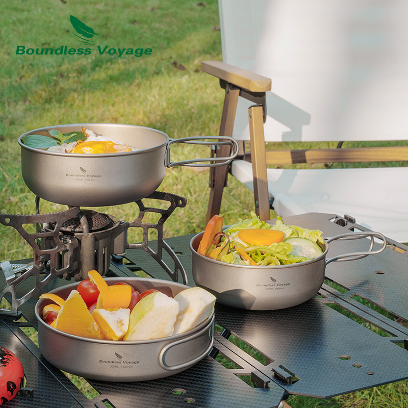Boundless Voyage Titanium Camp - Camping Cooking Pots And Pans Set ulasan dan harga