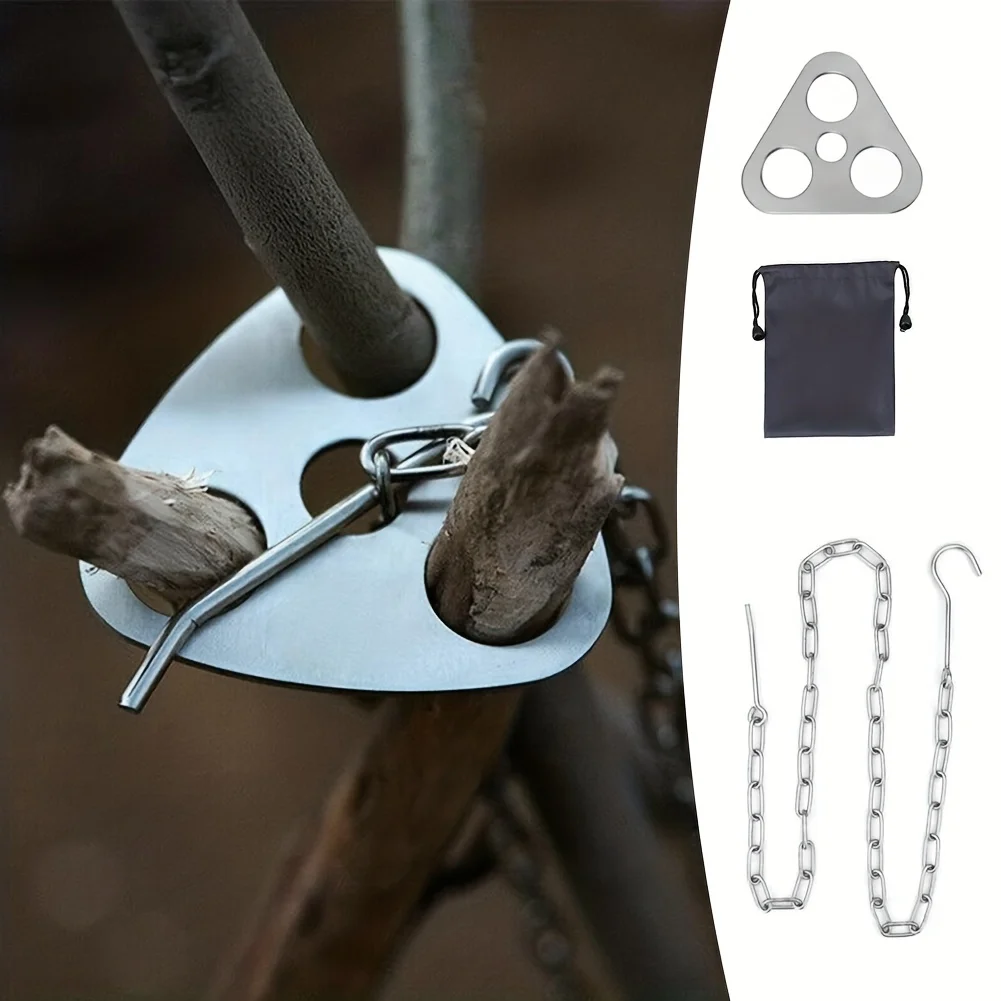 Outdoor BBQ Tripod Portable De - Camping Cooking Tripod ulasan dan harga