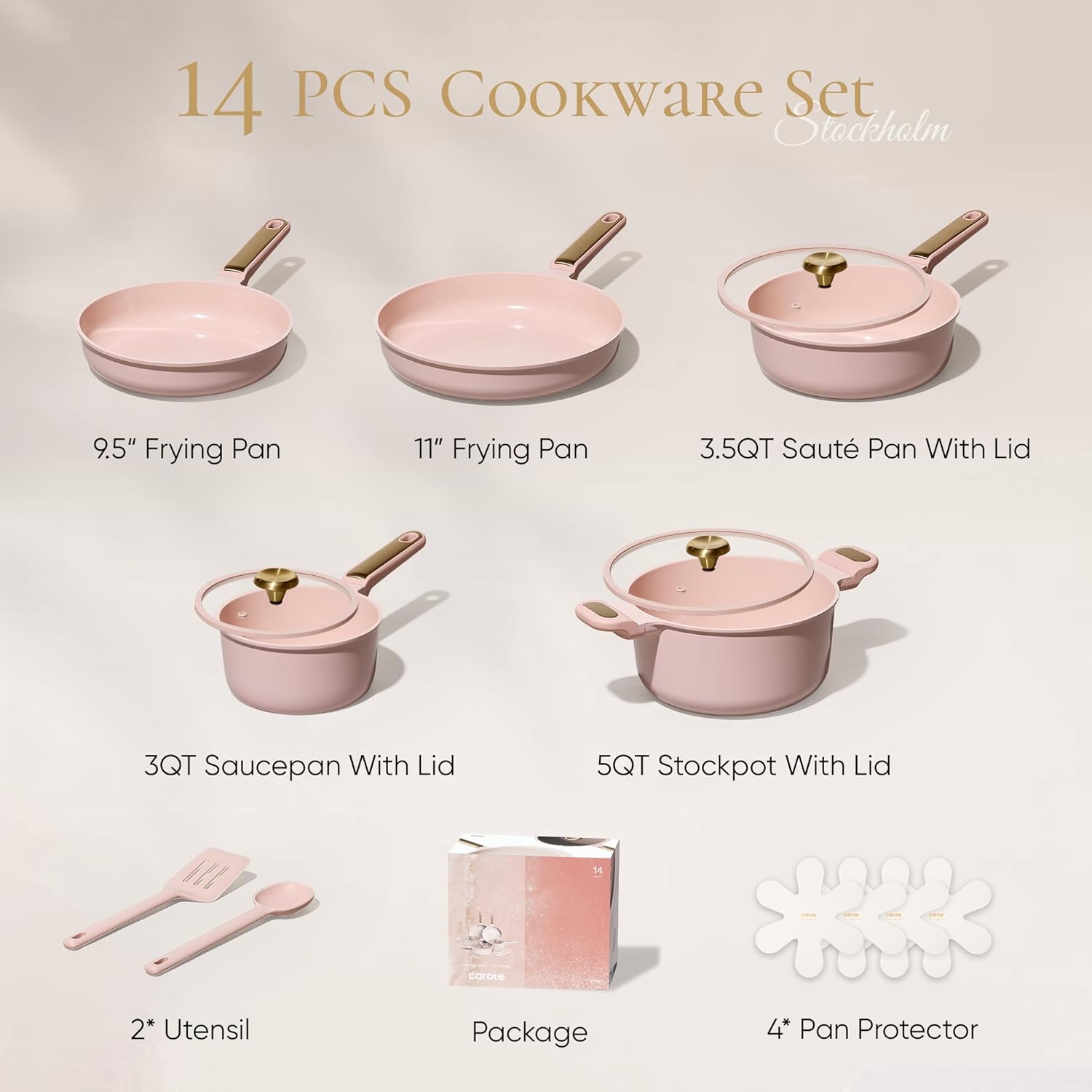 Nonstick Ceramic Cookware Set, - Camping Cooking Pots And Pans Set ulasan dan harga