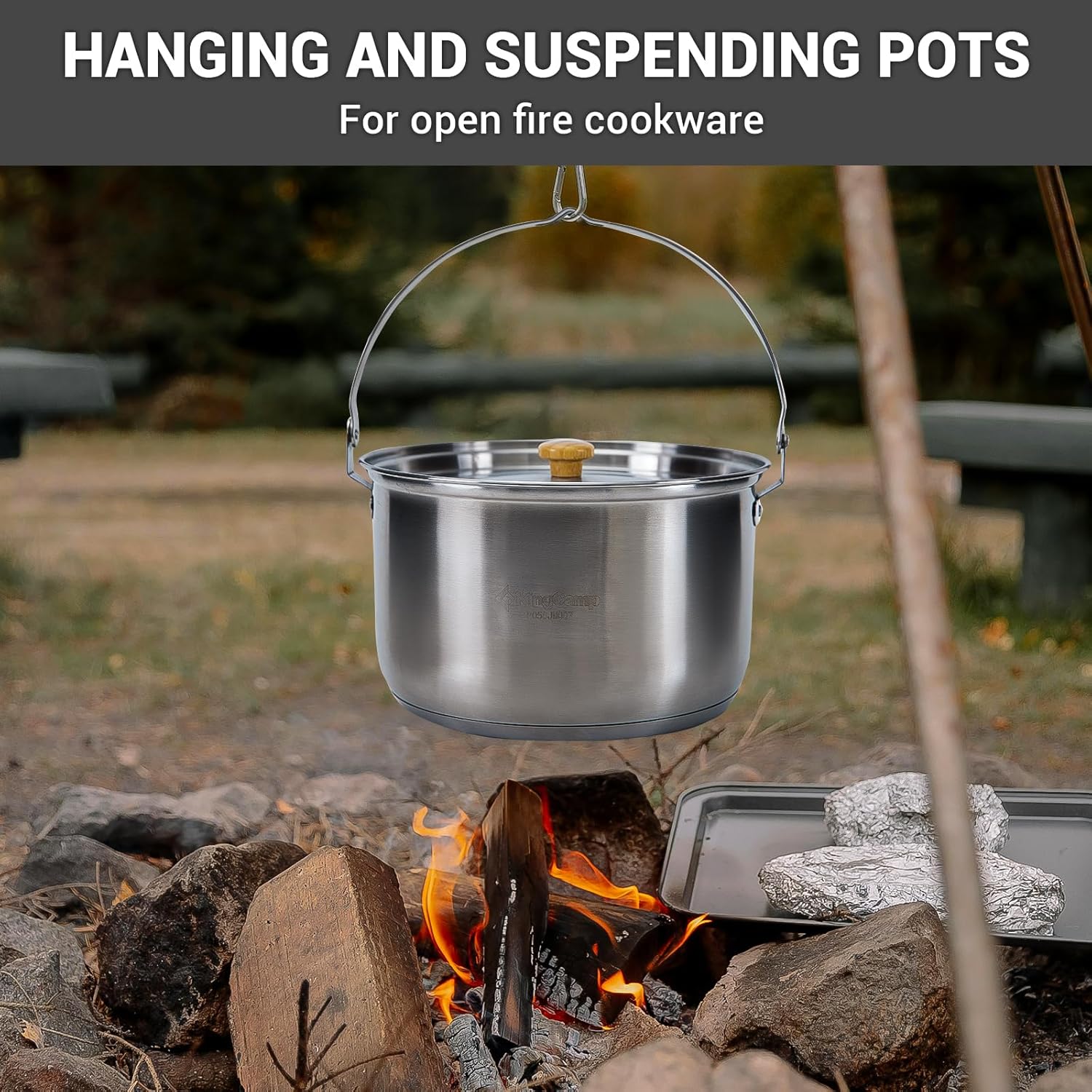 304 Stainless Steel Camping Co - Camping Cooking Pots And Pans Set ulasan dan harga