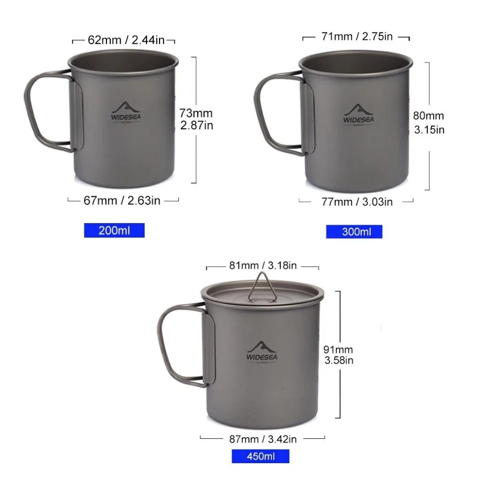 Widesea Camping Mug Titanium C - Camping Cooking Set Jetboil ulasan dan harga