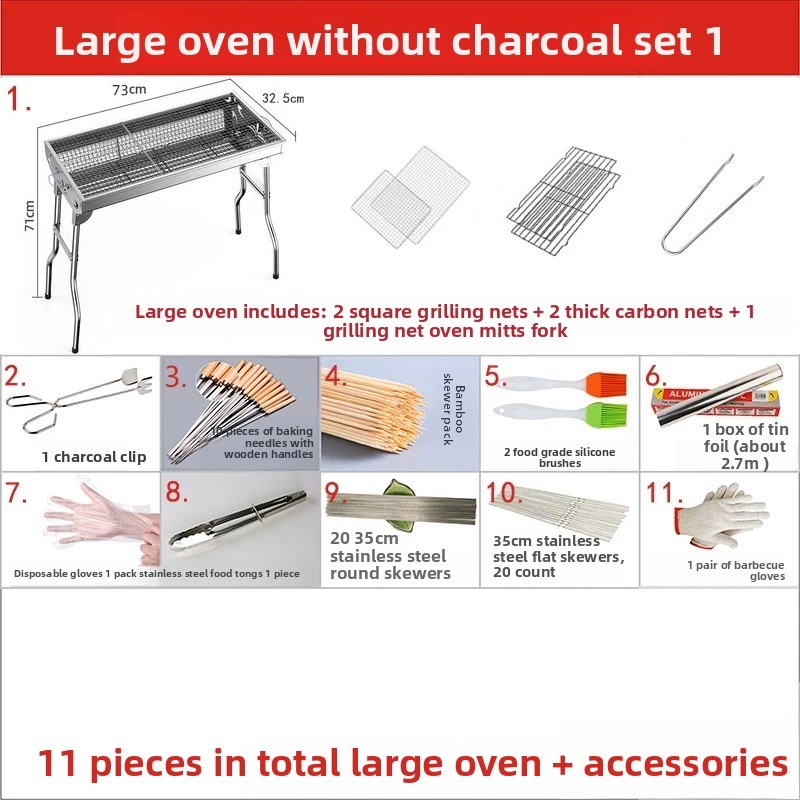Large Folding Charcoal Barbecu - Camp Grill Portable Folding ulasan dan harga