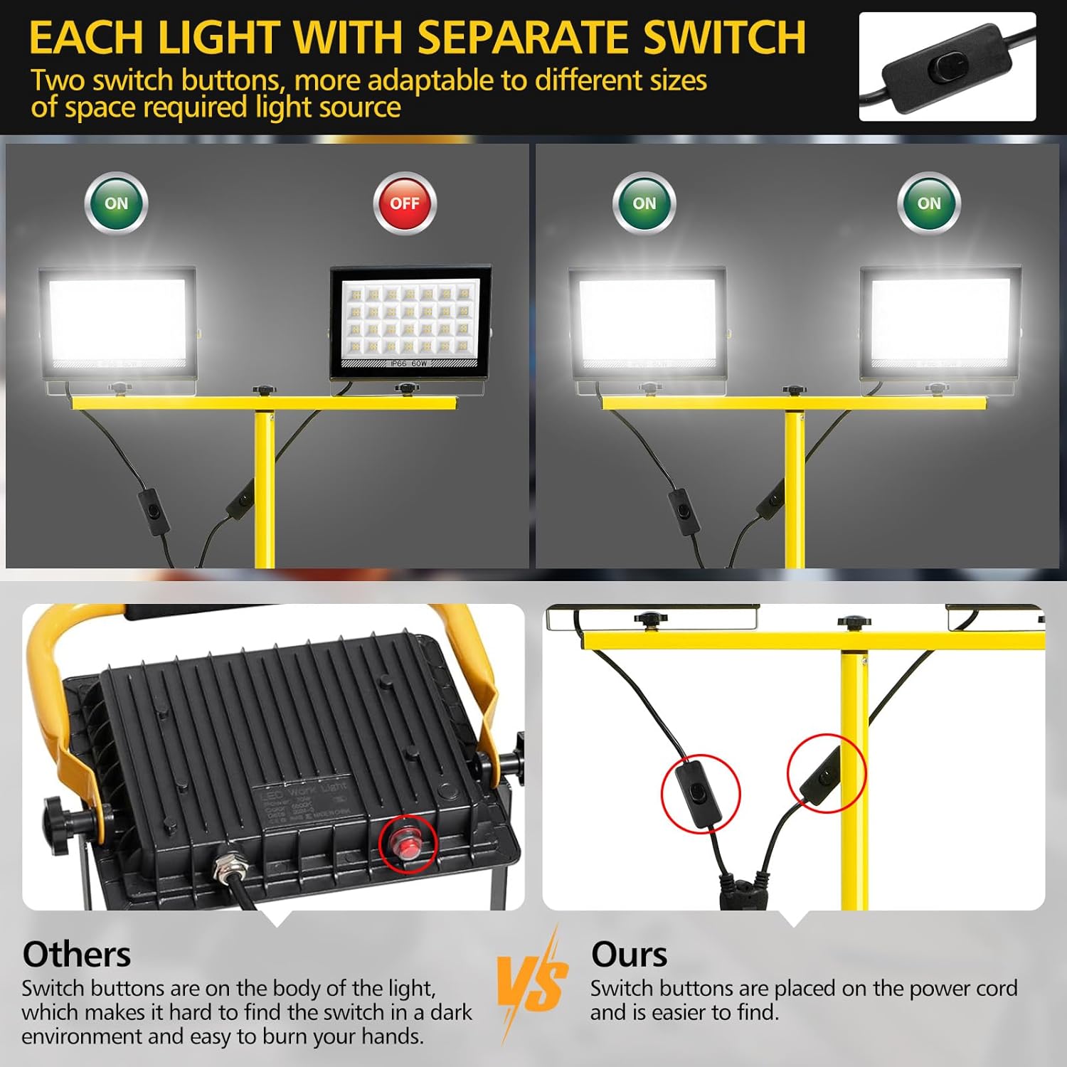 LED Work Light with Stand Adju - Camping Cooking Tripod ulasan dan harga