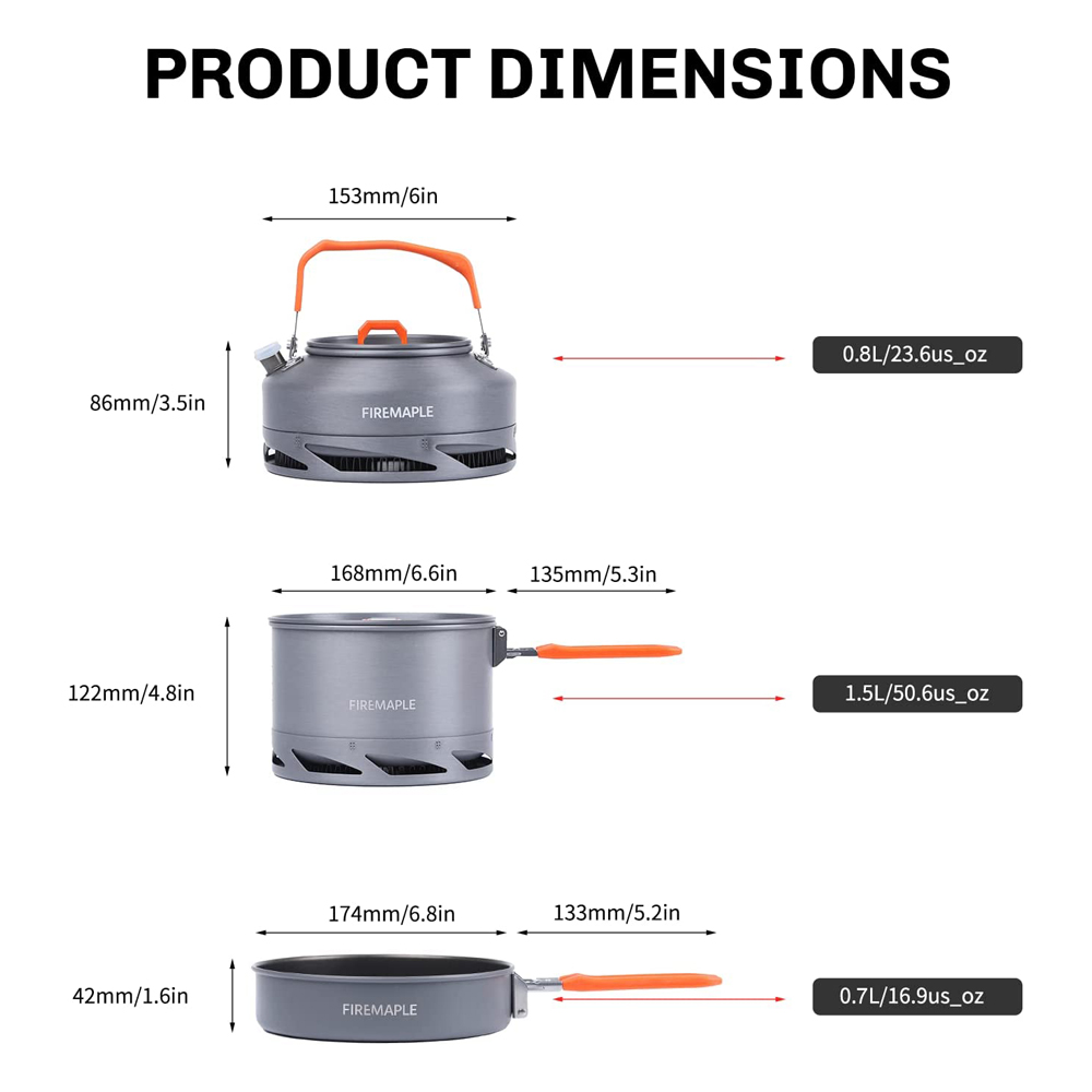 Fire Maple Camping Cookware Ut - Camping Cooking Set Jetboil ulasan dan harga