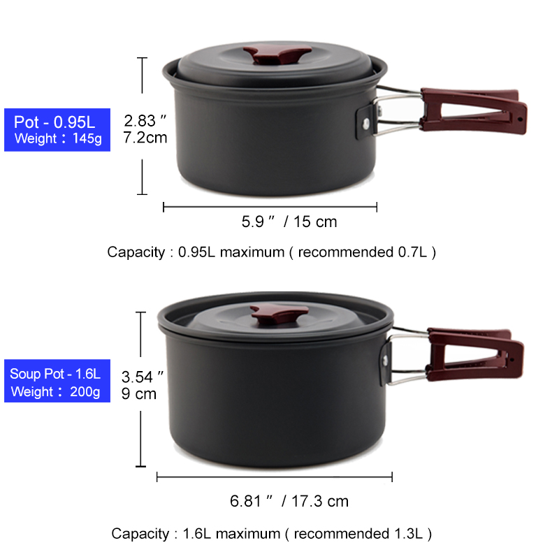 Widesea Camping Cookware Set O - Camping Cooking Set Jetboil ulasan dan harga