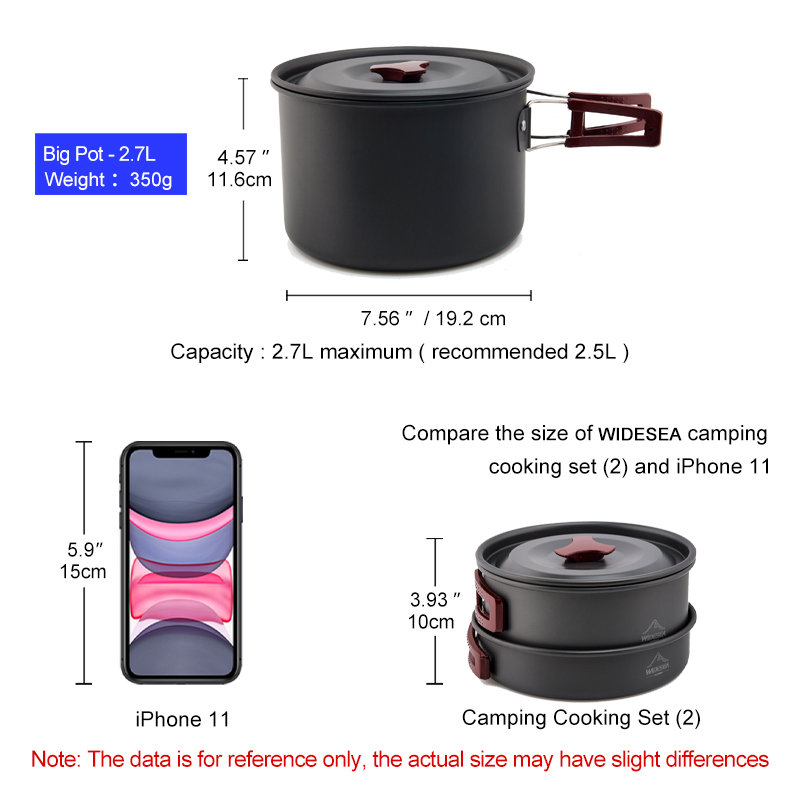 Widesea Camping Cookware Set O - Camping Cooking Set Jetboil ulasan dan harga