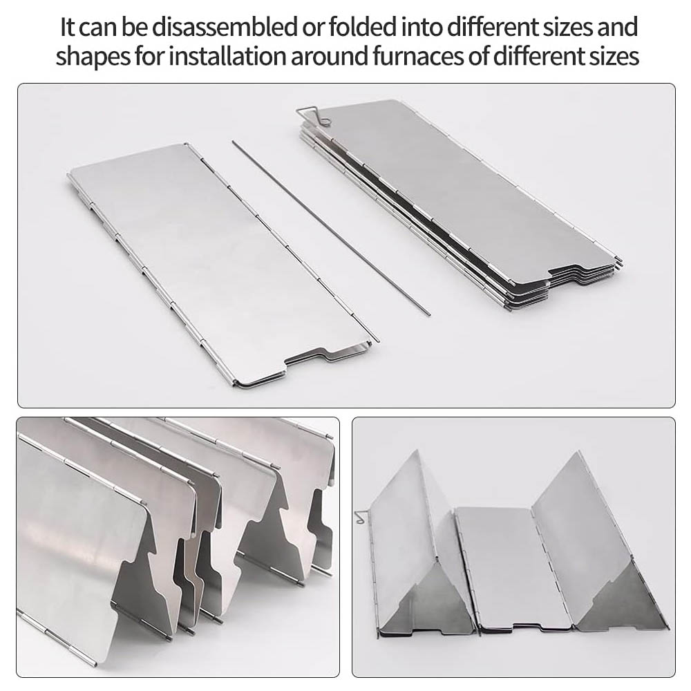 8 Plates Aluminum Windscreen S - Camping Cooking Tripod ulasan dan harga