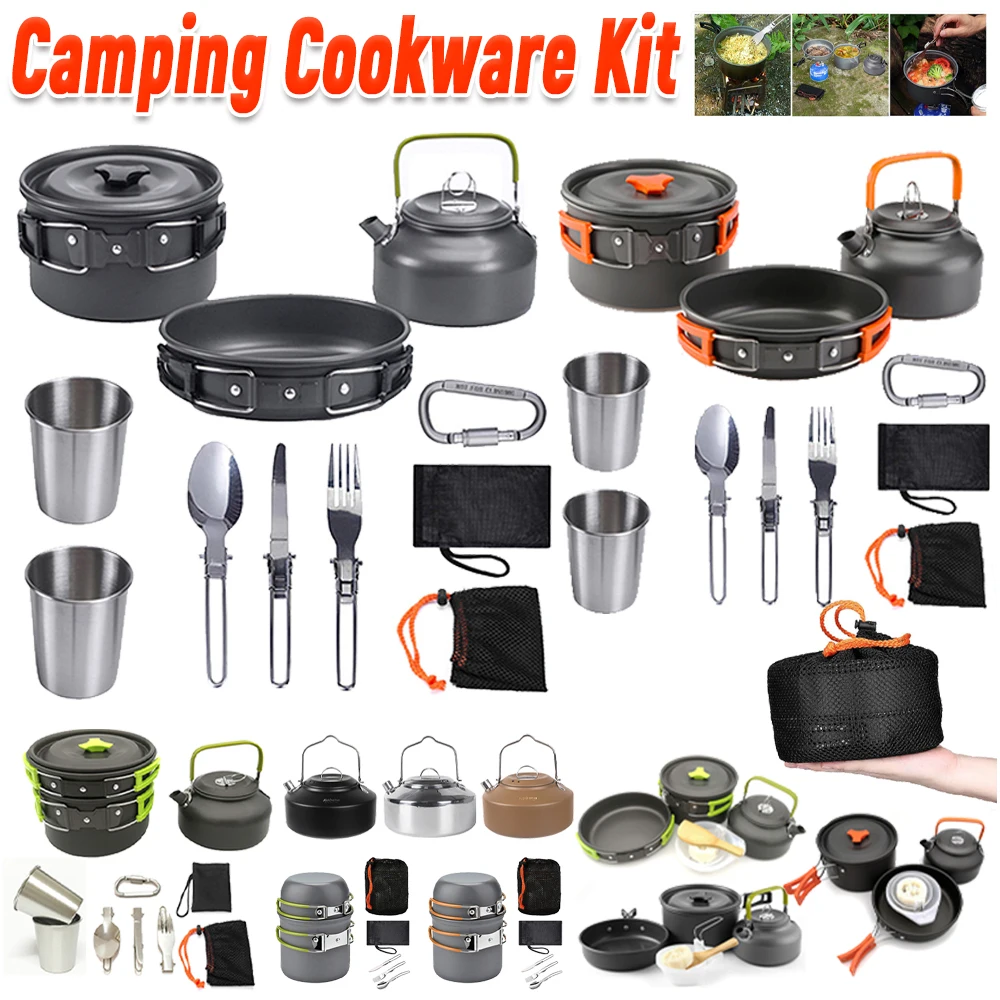 Camping Cookware Kit Kettle Po - Camping Cooking Lightweight ulasan dan harga