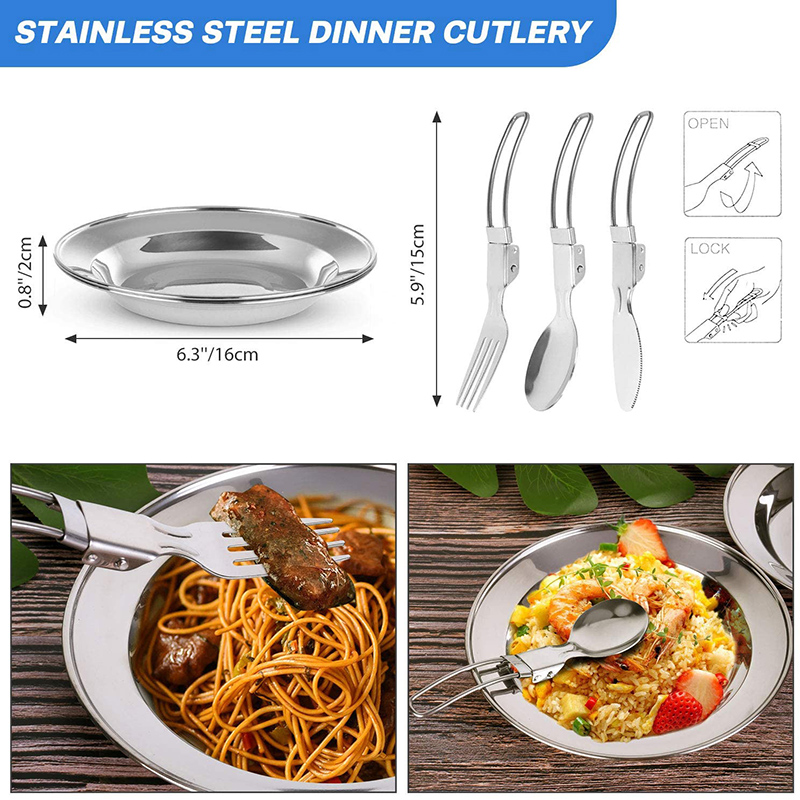 1 Set Outdoor Pot Pan Camping  - Camping Cooking Pots And Pans Set ulasan dan harga