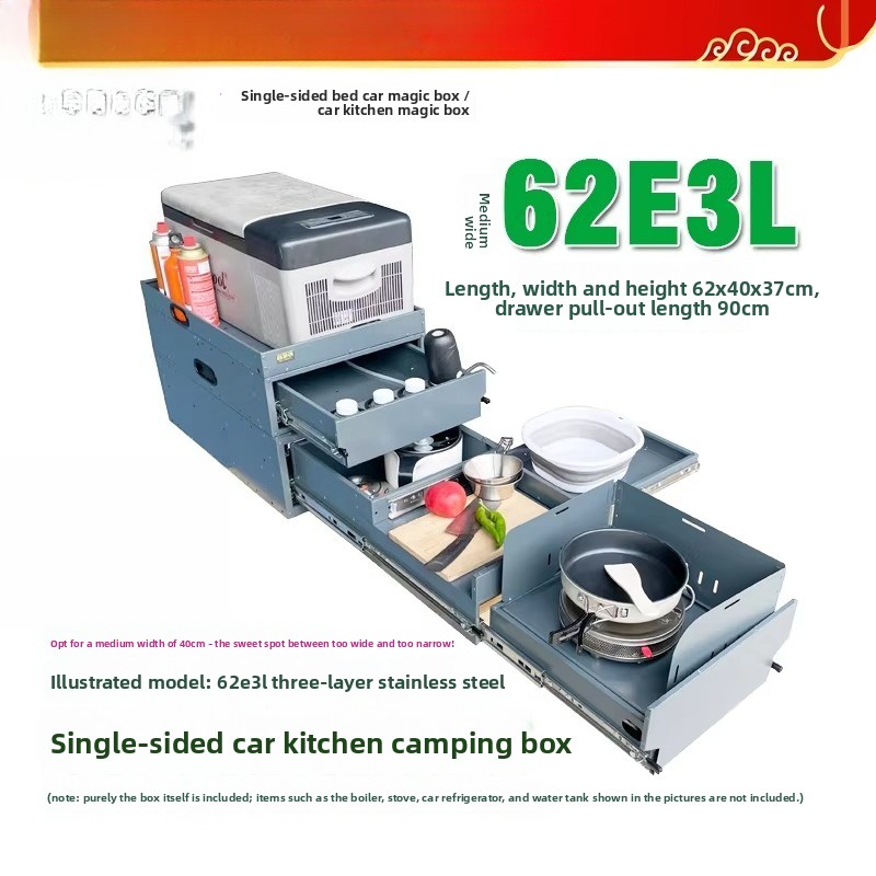 Portable Tailgate Kitchen & St - Camping Cooking Box ulasan dan harga